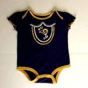 NFL Rams Team Apparel Girls 12 M Bodysuit Onesie